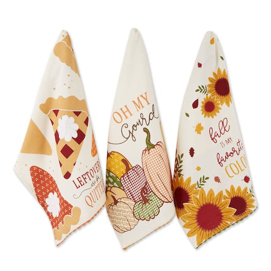DII® Thanksgiving Printed Dishtowel Set